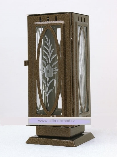 Obrázek Svítilna na postavení výstřih ovál  starozlato