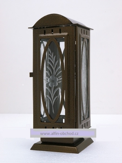 Obrázek Svítilna na postavení  - oblá střecha - ovál - staroměď