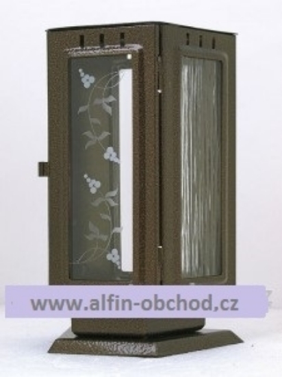 Obrázek Svítilna na postavení lichoběžníková starozlato