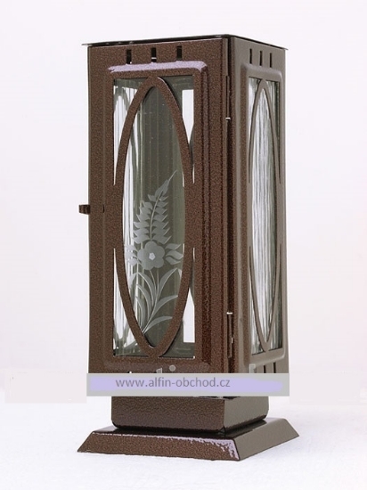 Obrázek Svítilna na postavení výstřih ovál - malá - staroměď