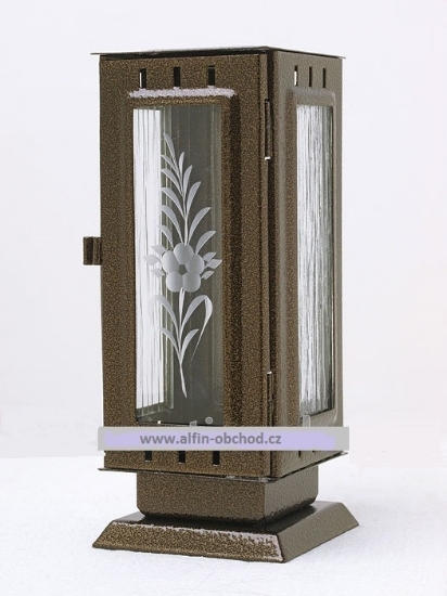 Obrázek Svítilna na postavení výstřih ovál - malá - starozlato