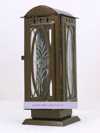 Obrázek Svítilna na postavení výstřih ovál oblá střecha - malá - starozlato