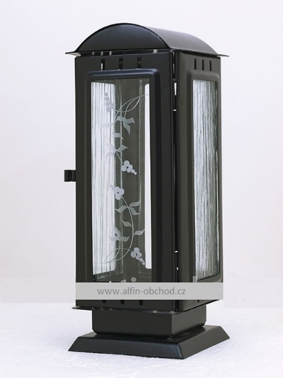 Obrázek Svítilna na postavení oblá střecha - malá - černá