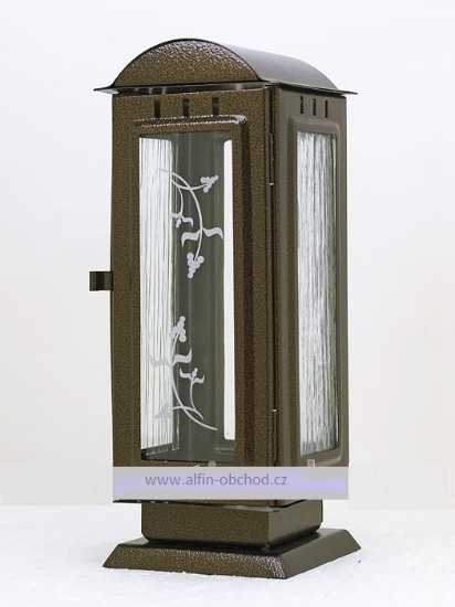 Obrázek Svítilna na postavení oblá střecha - malá - starozlato