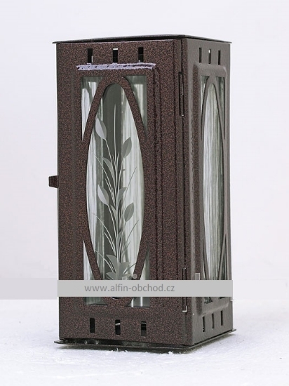 Obrázek Svítilna na pomník závěsná malá výstřih ovál- staroměď