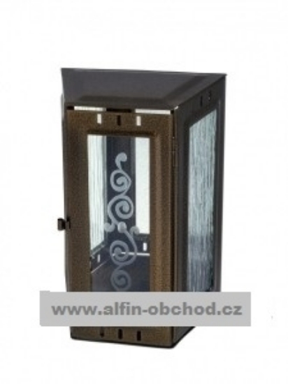 Obrázek Svítilna závěsná lichoběžníková starozlato