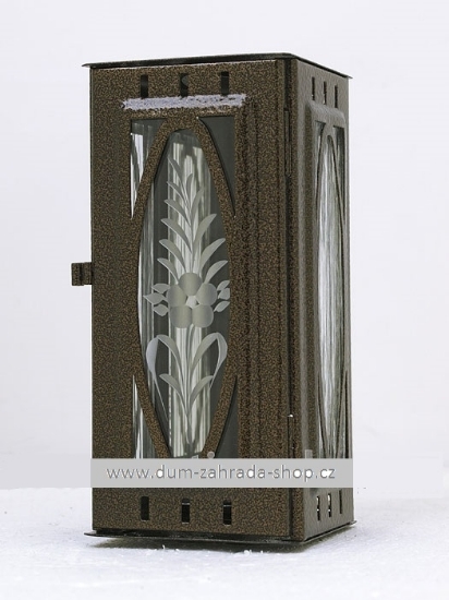 Obrázek Svítilna na pomník závěsná velká výstřih ovál - starozlato