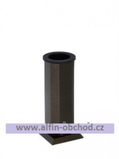 Obrázek Váza čtyřboká na postavení starozlato