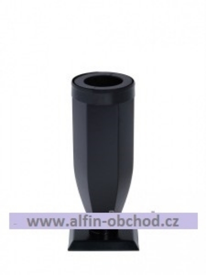 Obrázek Váza na postavení zaoblená s kroužkem černá