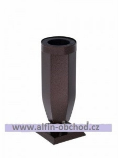 Obrázek Váza na postavení zaoblená s kroužkem staroměď