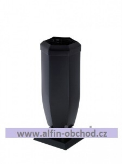 Obrázek Váza na hrob  zaoblená s víčkem černá