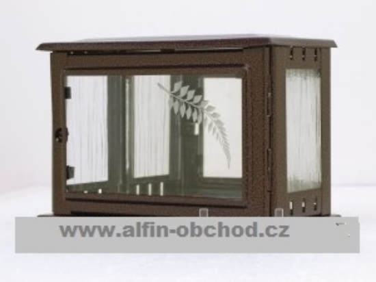 Obrázek Fotoskříňka na pomník malá staroměď