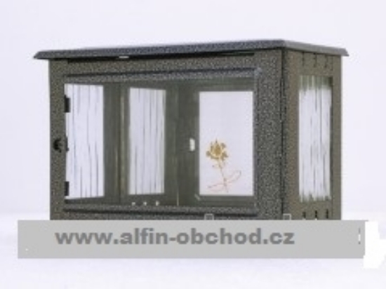 Obrázek Fotoskříňka na pomník velká starostříbro