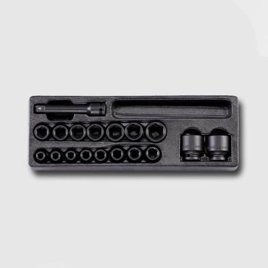 Obrázek Sada průmyslových hlavic 1/2” 20 dílů, plastové plato A