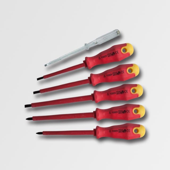 Obrázek Sada elektrikářských šroubováků 1000V 5 dílů+zkoušečka napětí 1000V EN60900:2004
