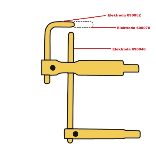Obrázek Elektroda pro čelisti XA5 Telwin 690076