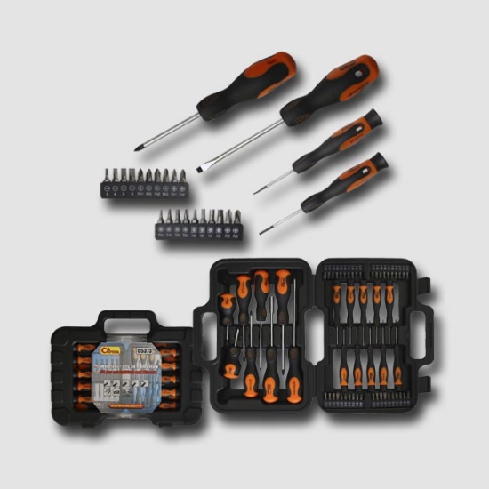 Obrázek Sada šroubováků a bitů v plastovém boxu 58 dílů