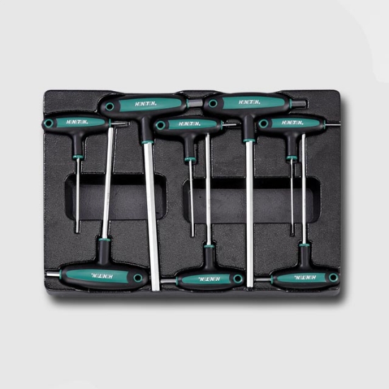 Obrázek Sada IMBUS klíčů na T-rukojeti 8 dílů, plastové plato C