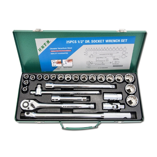 Obrázek Sada dvanáctihranných hlavic 1/2” 25 dílů