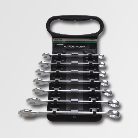 Obrázek Sada očkoplochých klíčů vyhnutých 10-19mm 7 dílů