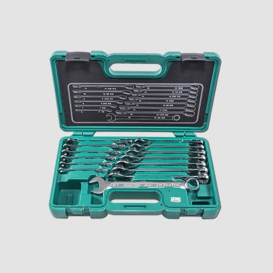 Obrázek Sada očkoplochých klíčů vyhnutých 6-19mm 14 dílů