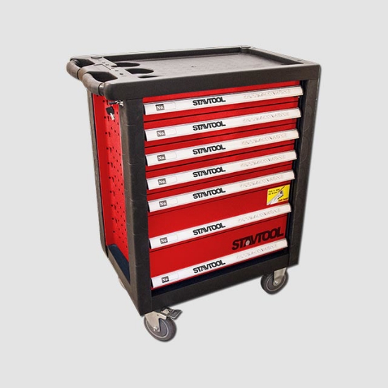 Obrázek Montážní vozík na nářadí kovový 690x465x970mm - prázdný